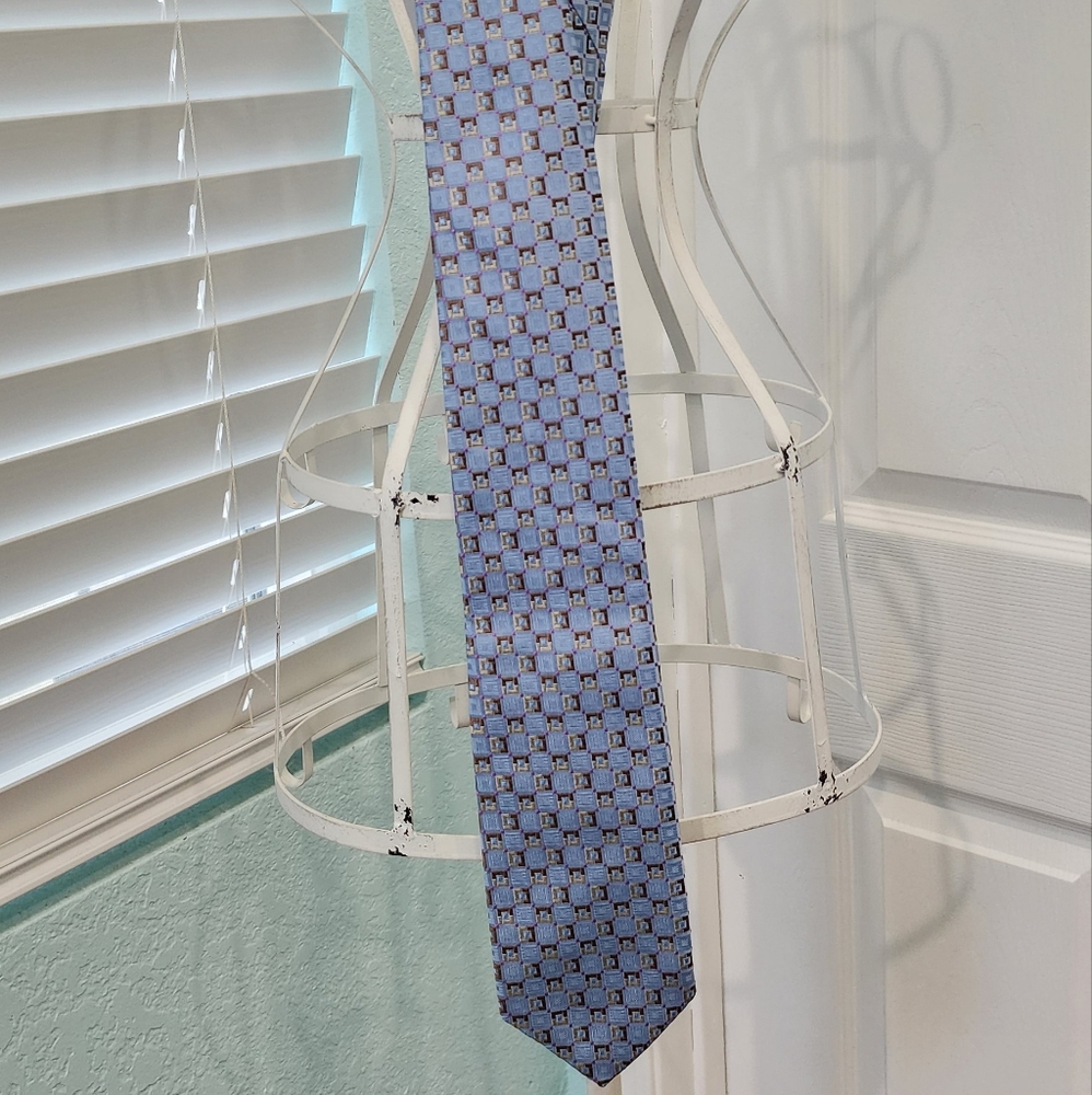 Robert Talbott Carmel Blue Patterned Hand Sewn Ti… - image 4